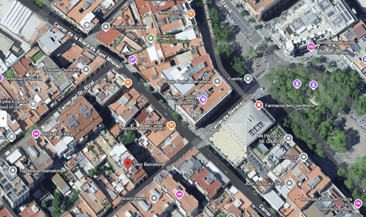 mapa situacion diez barcelona